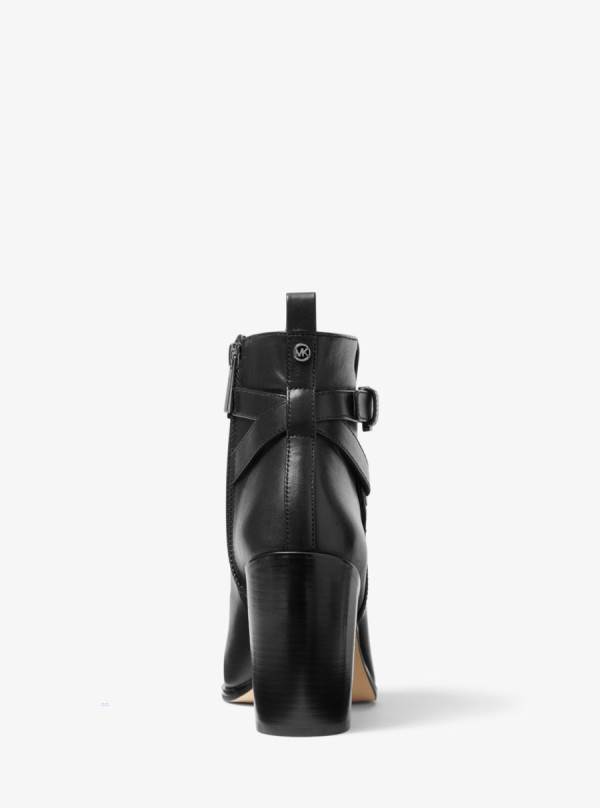Damske Clenkove Cizmy Michael Kors Aldridge Leather Čierne - Topanky Michael Kors Obchod | TQYMW-1508